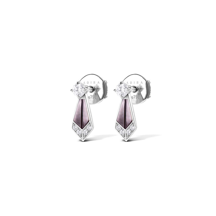 Desert Rose White Gold Mini Earring
