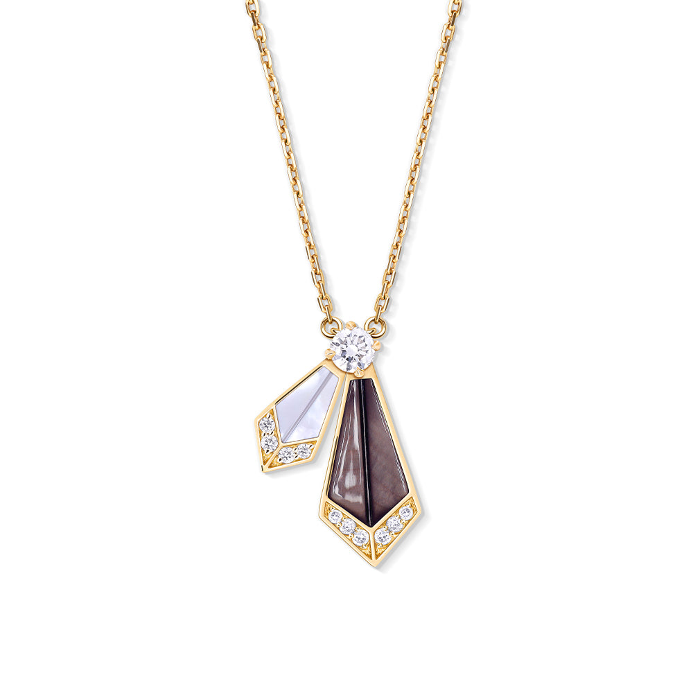 Desert Rose Yellow Gold Small Necklace