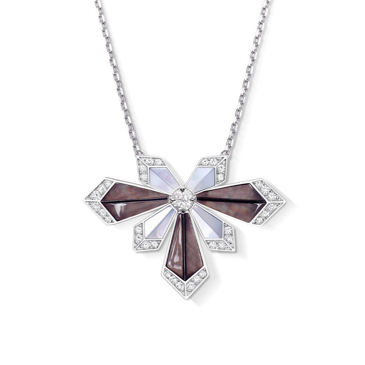 Desert Rose White Gold Medium Necklace