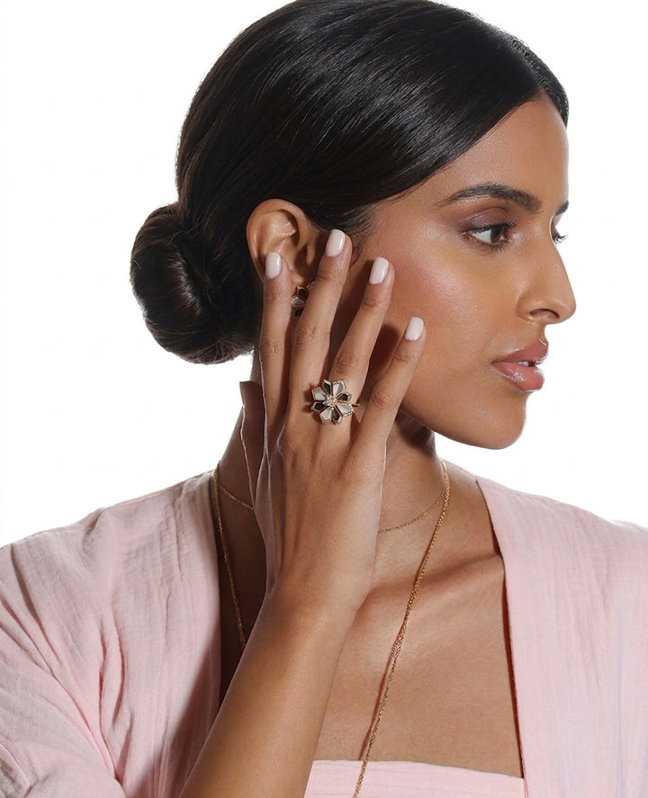 Desert Rose Yellow Gold Large Ring