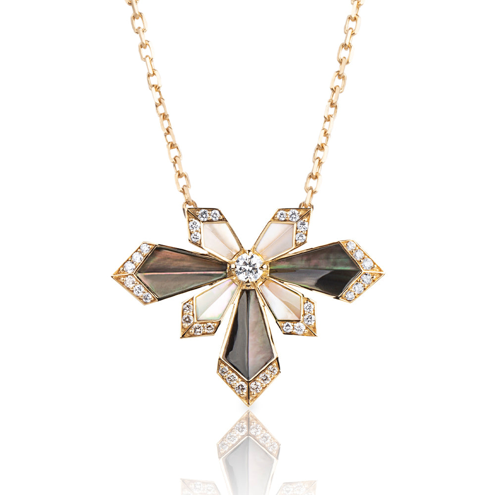 Desert Rose Yellow Gold Medium Necklace