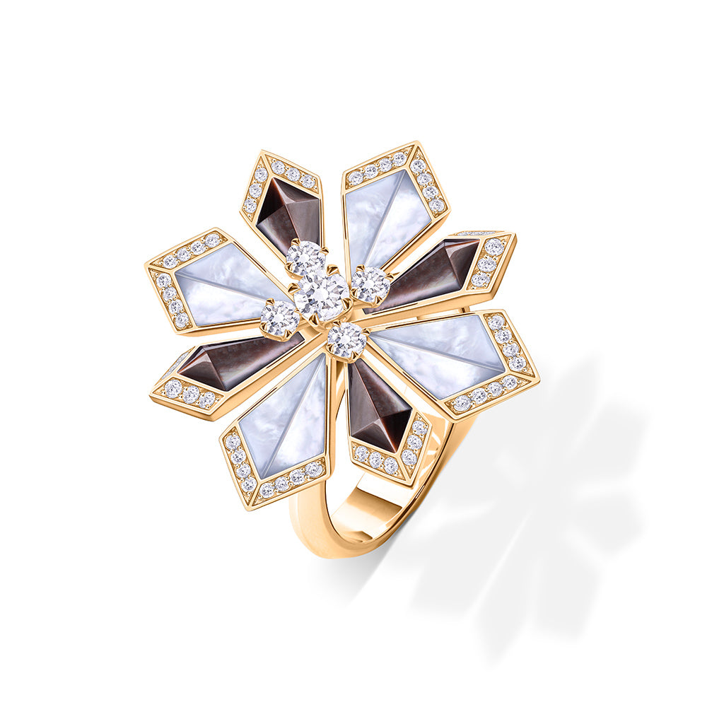 Desert Rose Yellow Gold Large Ring