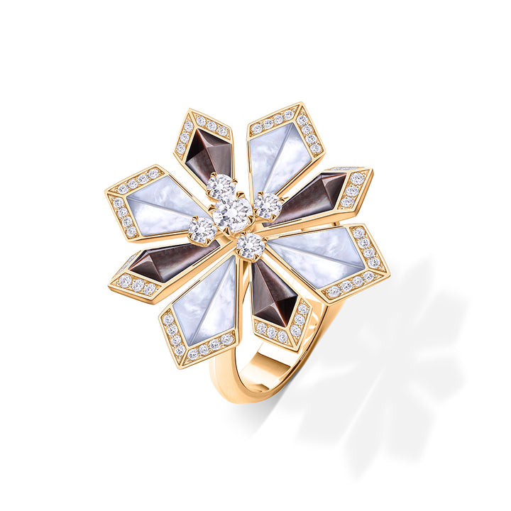 Desert Rose Yellow Gold Large Ring