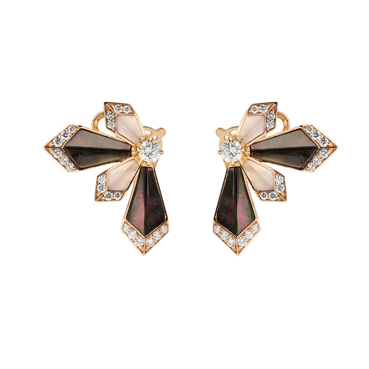 Desert Rose Yellow Gold Medium Earring