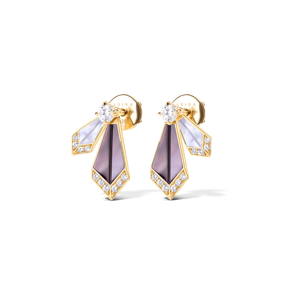 Desert Rose Yellow Gold Small Earring