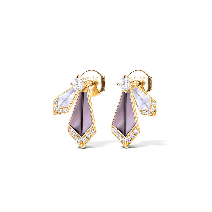 Desert Rose Yellow Gold Small Earring