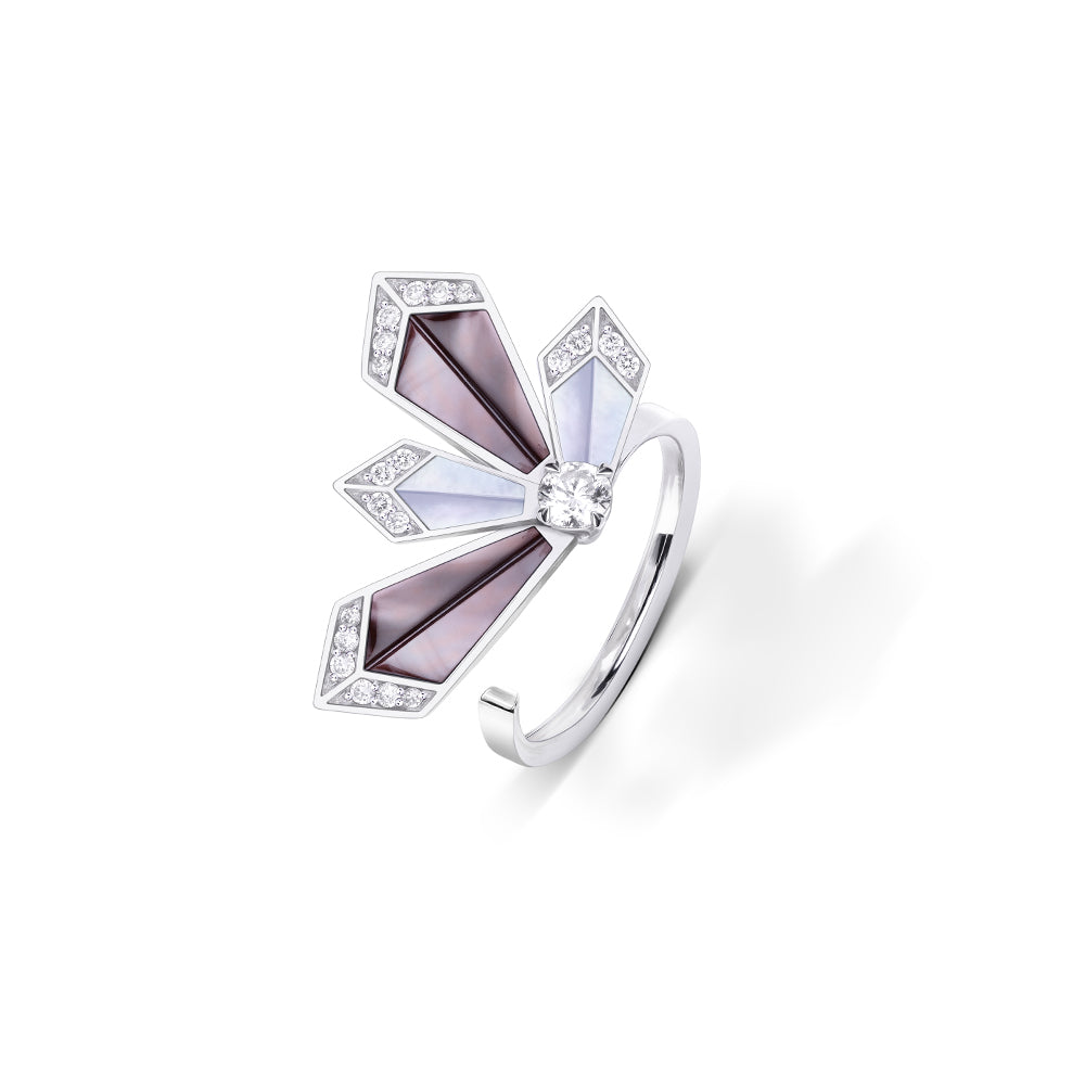 Desert Rose White Gold Medium Ring