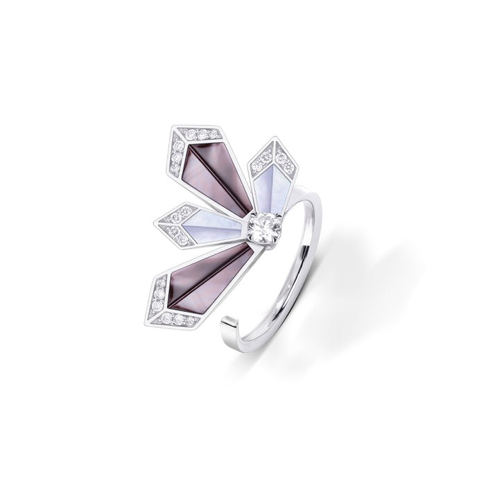Desert Rose White Gold Medium Ring