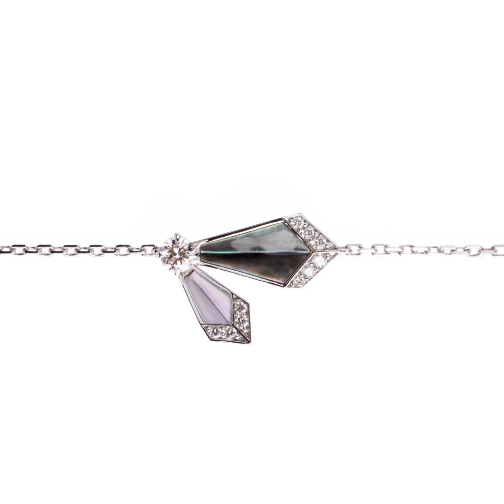 Desert Rose White Gold Small Bracelet