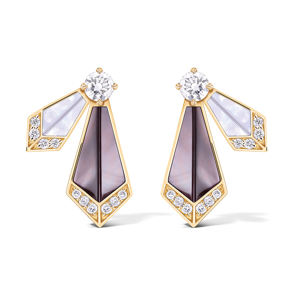 Desert Rose Yellow Gold Small Earring