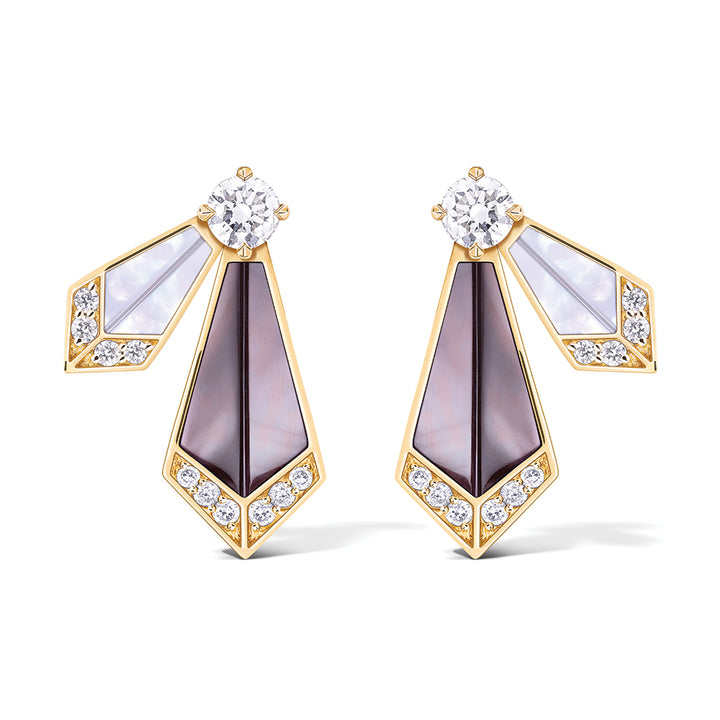 Desert Rose Yellow Gold Small Earring