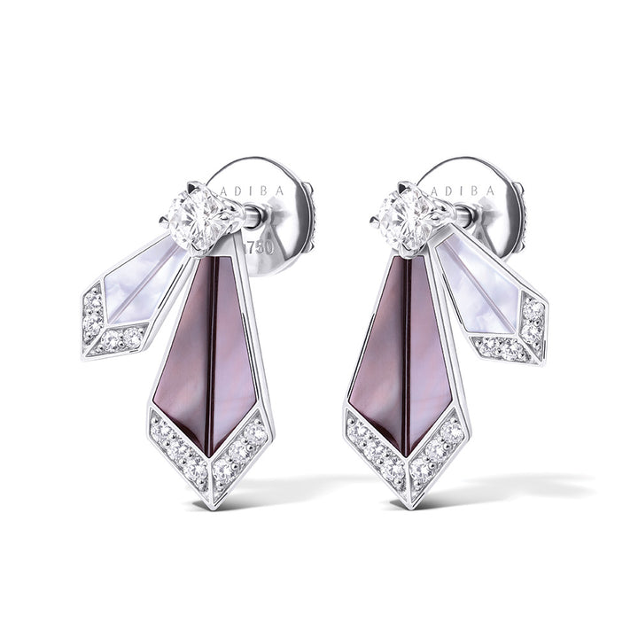 Desert Rose White Gold Small Earring