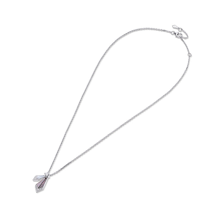 Desert Rose White Gold Small Necklace