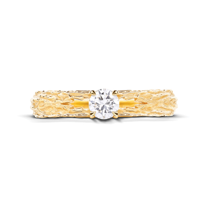 Aurora Yellow Gold Flat Ring