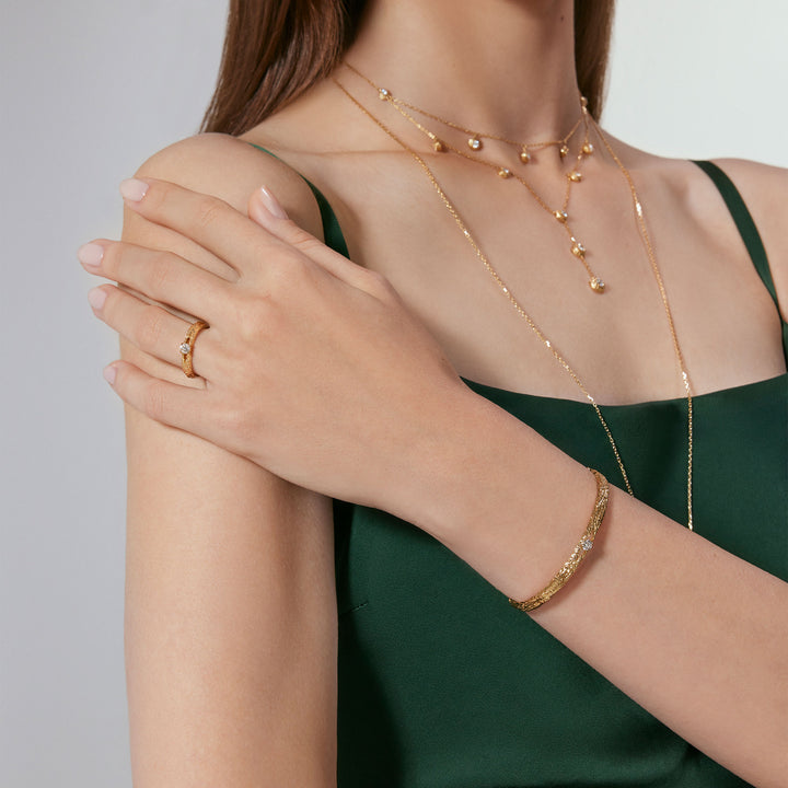 Aurora Yellow Gold Flat Ring