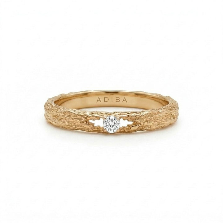 Aurora Yellow Gold Flat Ring