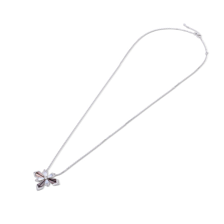 Desert Rose White Gold Medium Necklace