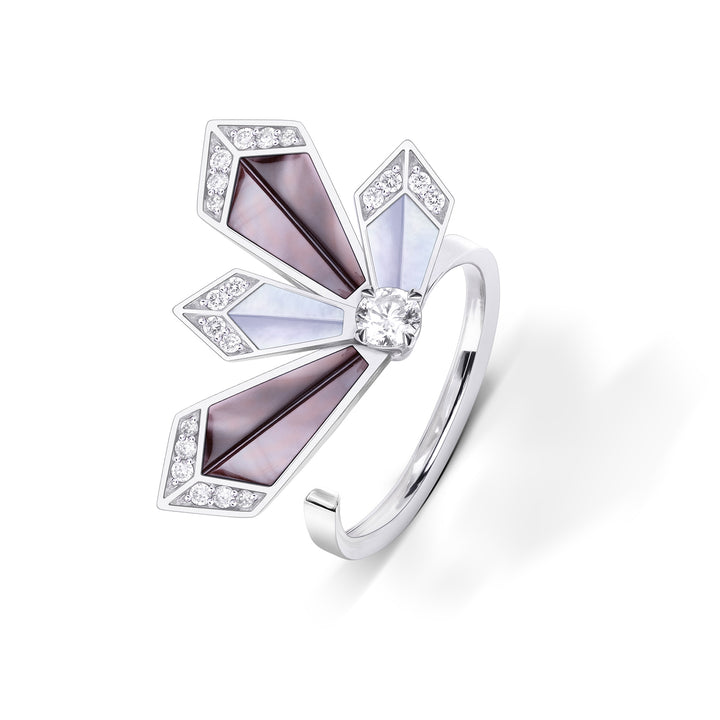 Desert Rose White Gold Medium Ring