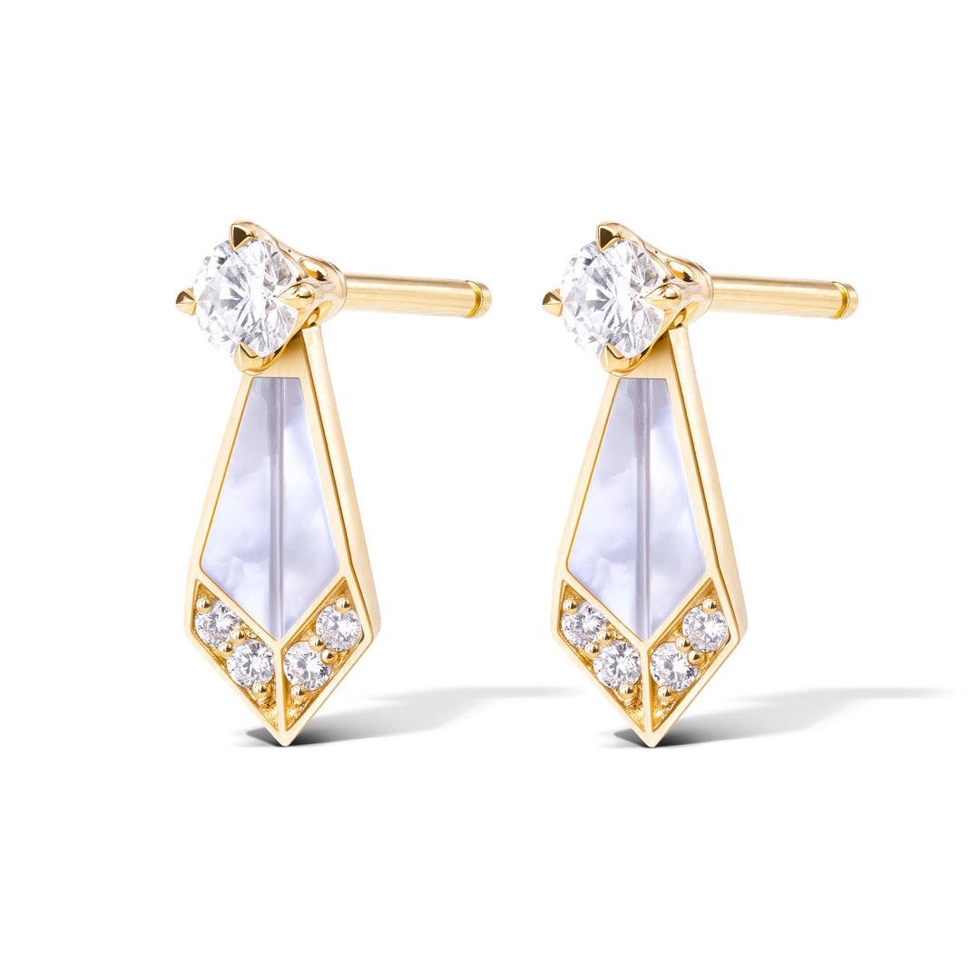 Desert Rose Mini Earring Yellow Gold