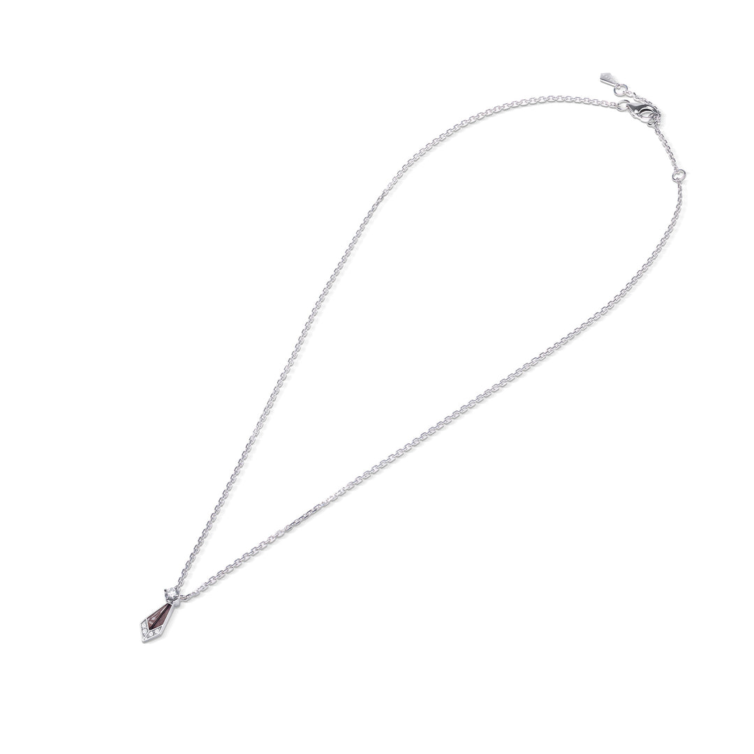 Desert Rose White Gold Mini Necklace