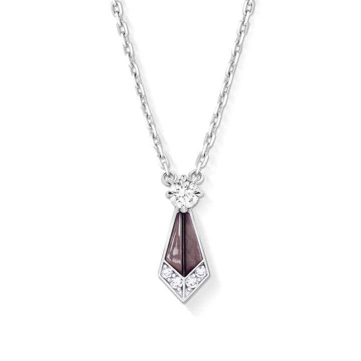 Desert Rose White Gold Mini Necklace