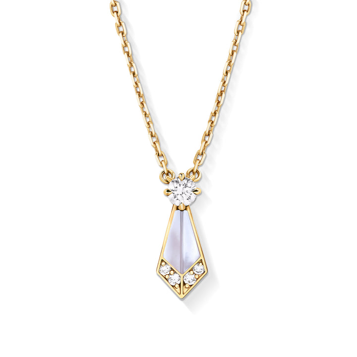 Desert Rose Yellow Gold Mini Necklace
