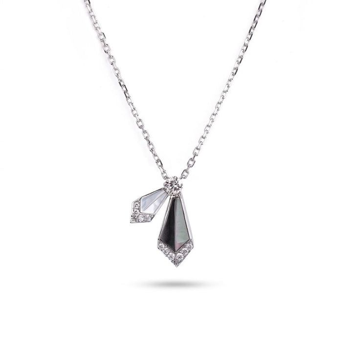 Desert Rose White Gold Small Necklace