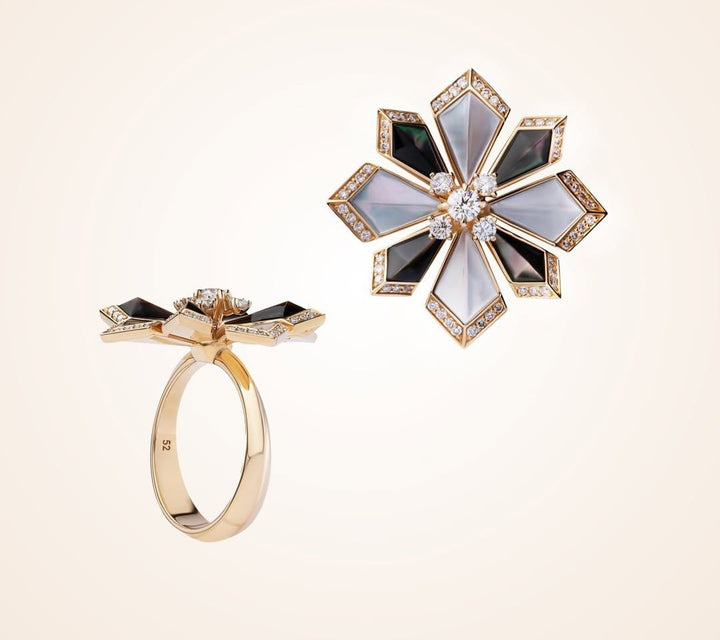 Desert Rose Yellow Gold Large Ring