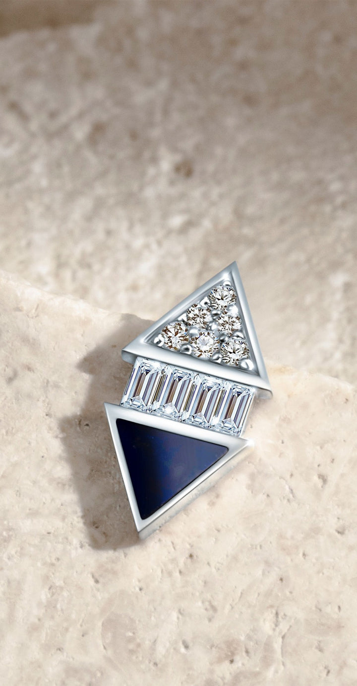 Infinite Stud White Gold Earring