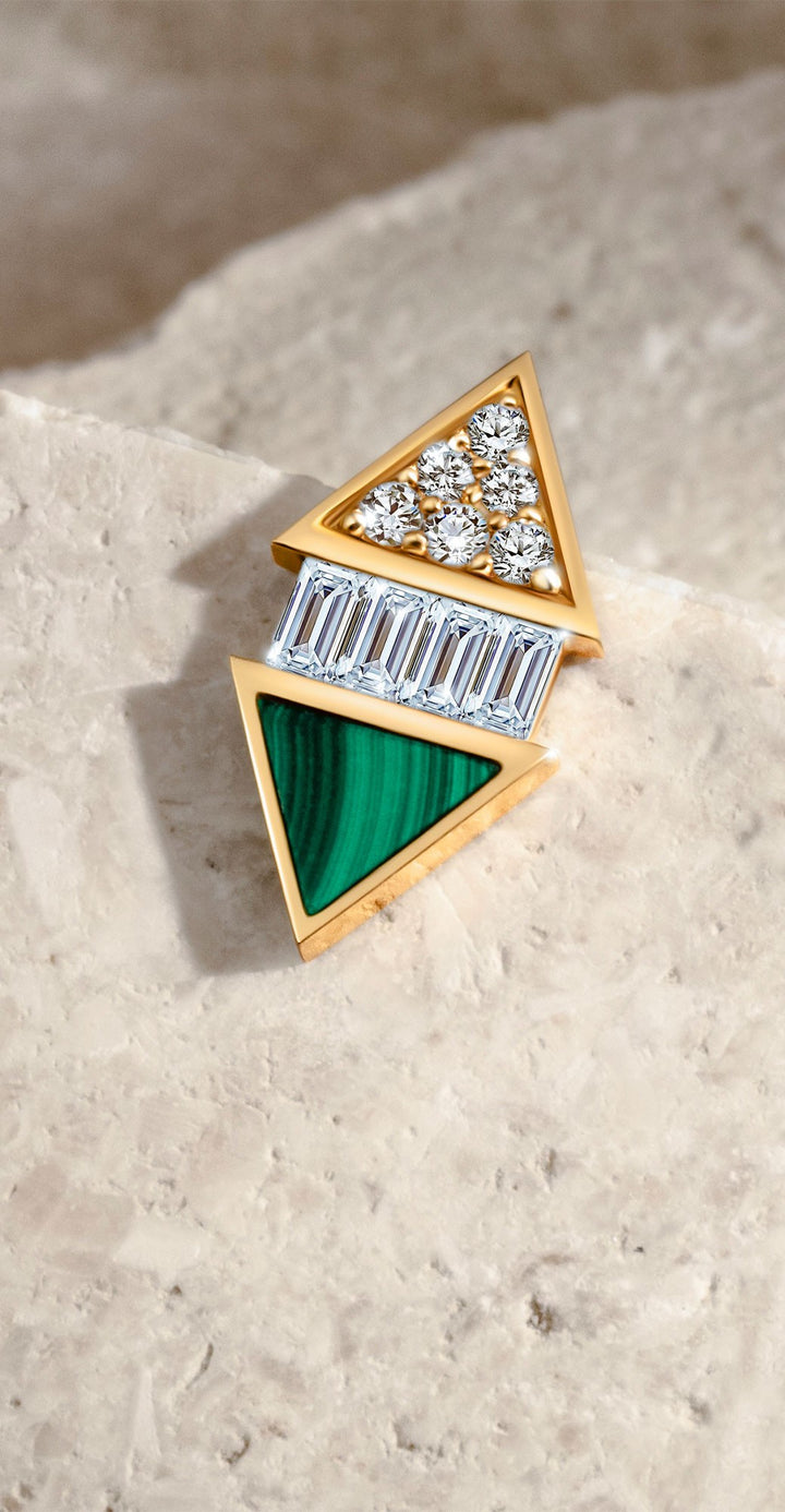 Infinite Stud Yellow Gold Earring