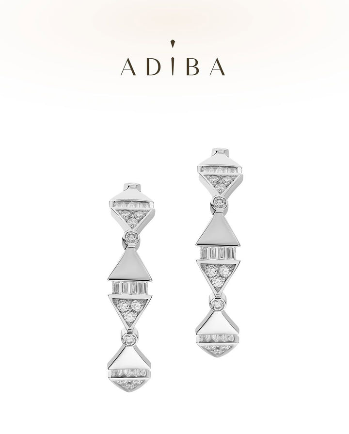 Infinite Golden White Gold Medium Hoop Earring
