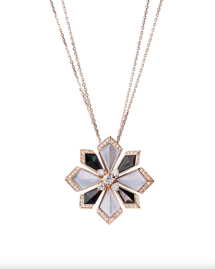 Desert Rose Yellow Gold Large Necklace