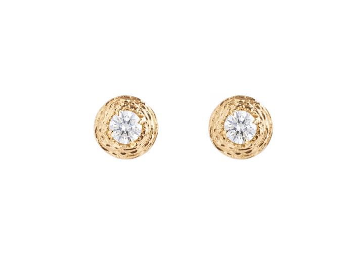 Aurora Yellow Gold Stud Earring