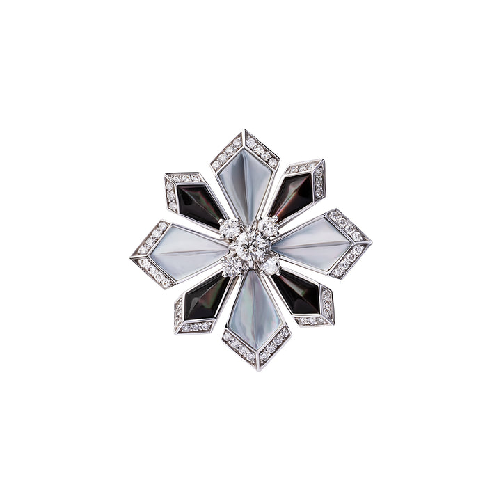 Desert Rose Large Earring White Gold