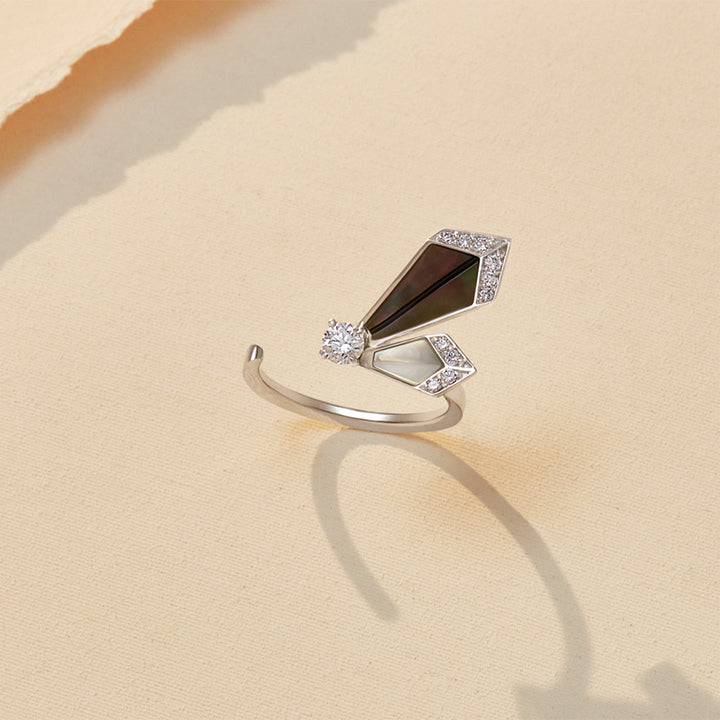 Desert Rose White Gold Small Ring