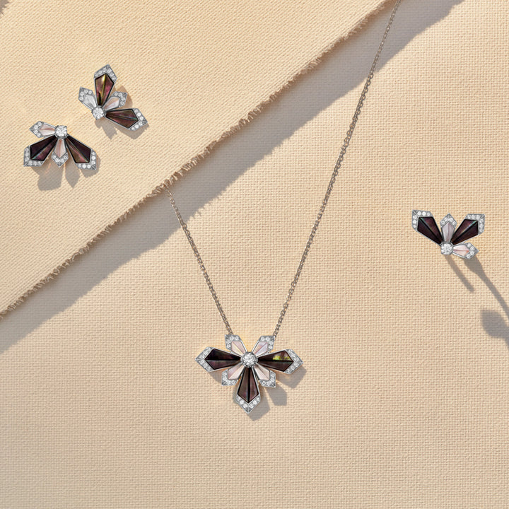 Desert Rose Earring White Gold