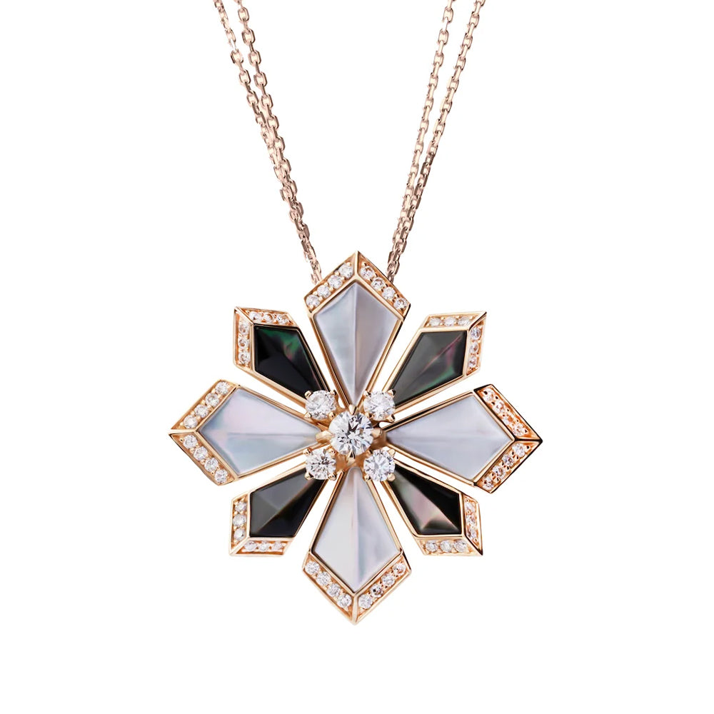 Desert Rose Yellow Gold Large Necklace