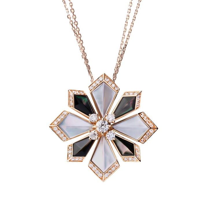 Desert Rose Yellow Gold Large Necklace