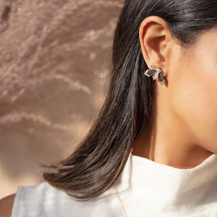 Desert Rose Medium Earring Yellow Gold