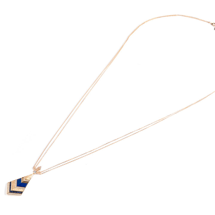 Golden Petals Yellow Gold Blue Sapphire Necklace
