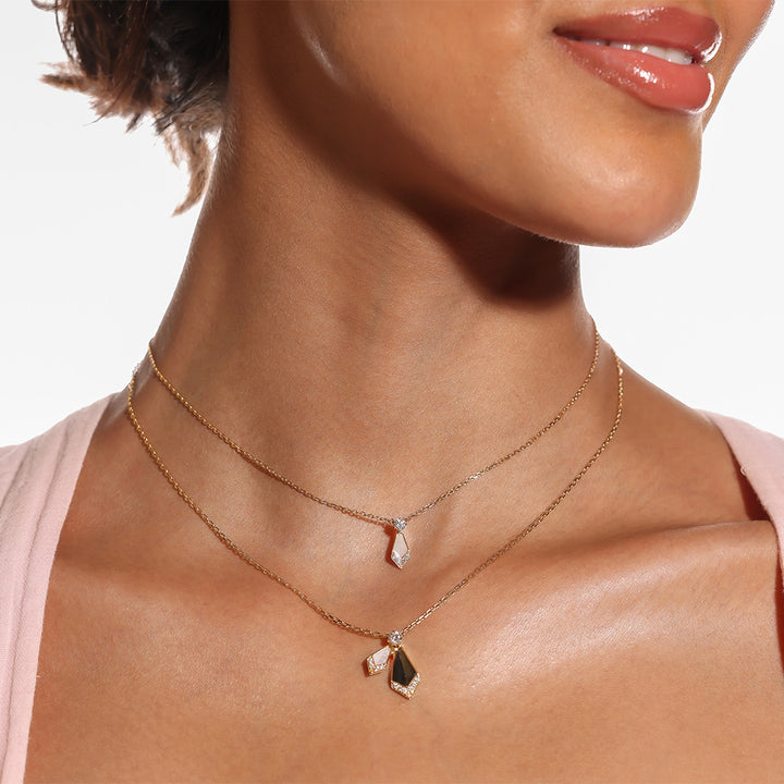 Desert Rose Yellow Gold Small Necklace