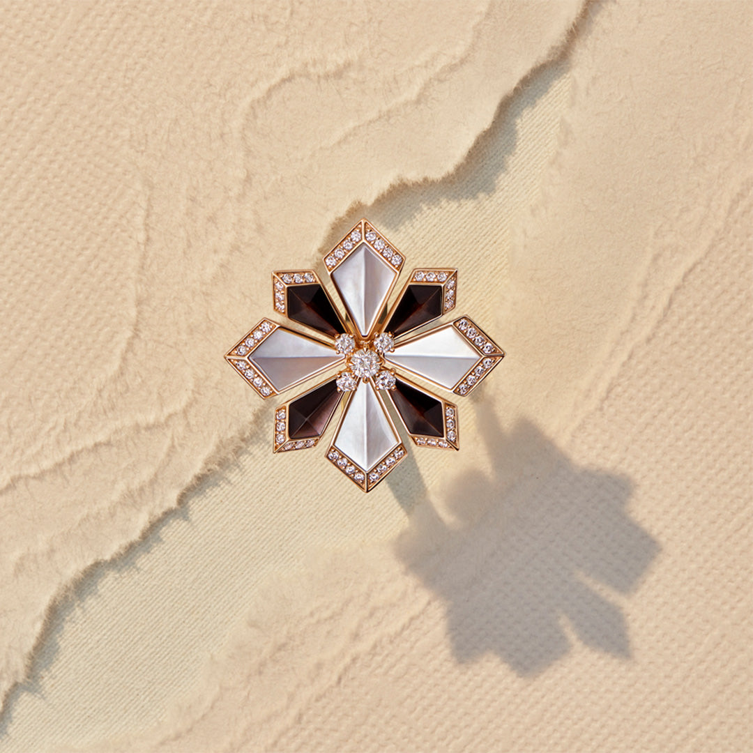 Desert Rose Yellow Gold Large Ring