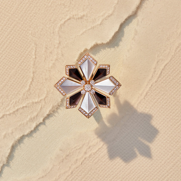 Desert Rose Yellow Gold Large Ring