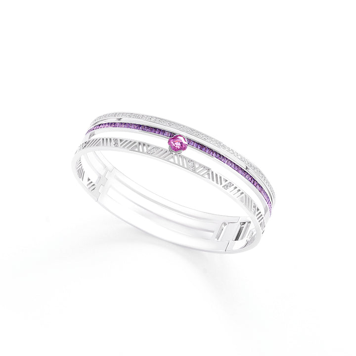 Luminous White Gold Bangle
