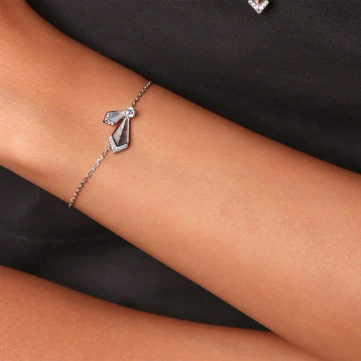 Desert Rose White Gold Small Bracelet