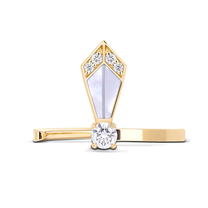 Desert Rose Yellow Gold Mini Ring