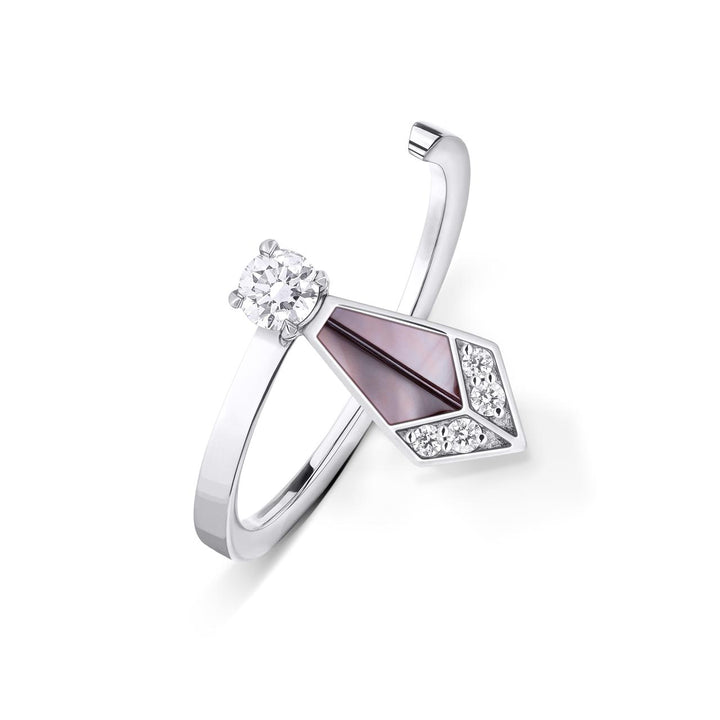 Desert Rose White Gold Mini Ring