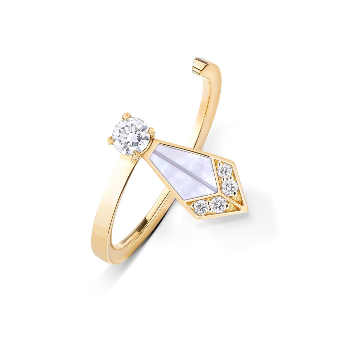 Desert Rose Yellow Gold Mini Ring