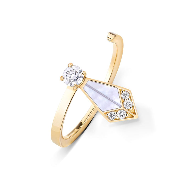 Desert Rose Yellow Gold Mini Ring