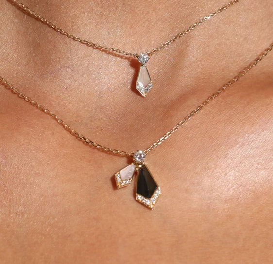 Desert Rose Yellow Gold Mini Necklace